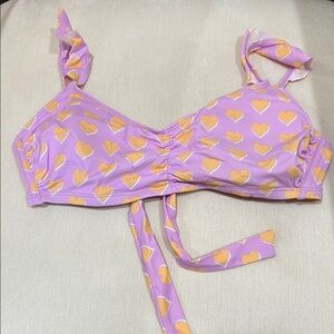 Stoney Clover LN Purple Heart Patterned Bikini Top